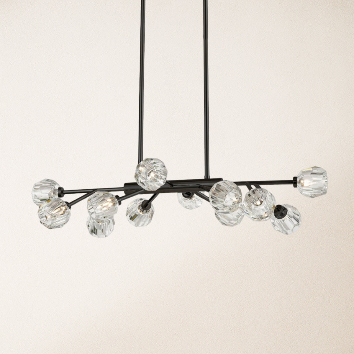 Parisian Crystal Linear Chandelier 122 cm L