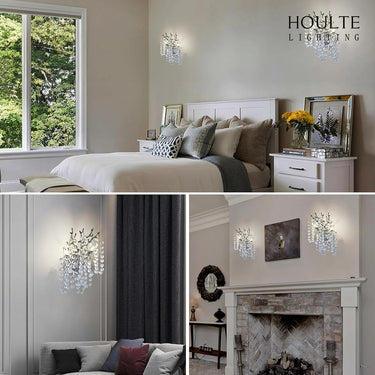 Lustre Branches Crystal Wall Sconce 25cm