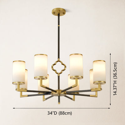 Moral Multi-layer Branda Alabaster Round chandelier 34"D#Finish_Gold