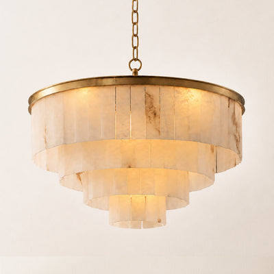 Montrava Alabaster Tiered  Round Chandelier