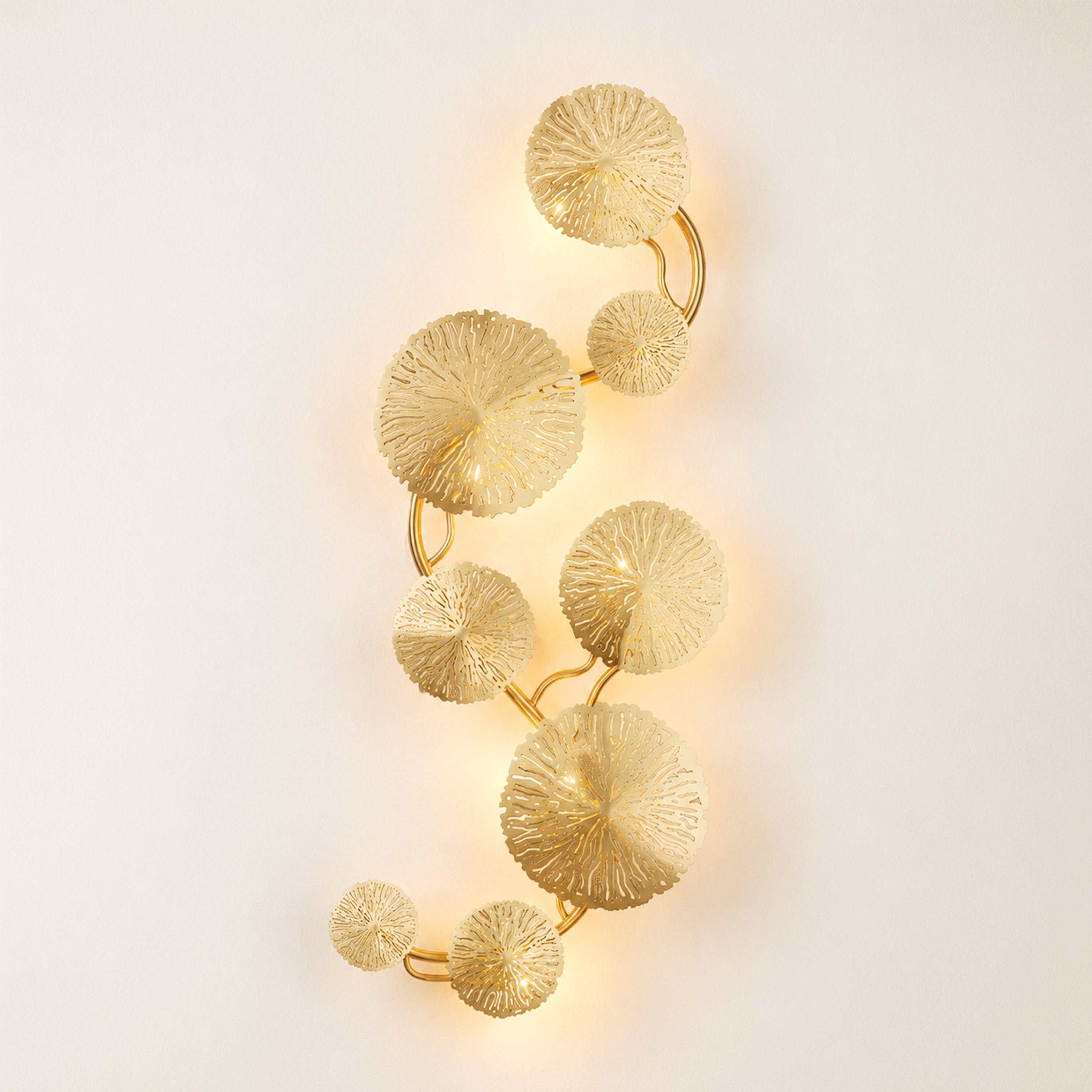 Sylira Metal Lotus Leaf Wall Sconce
