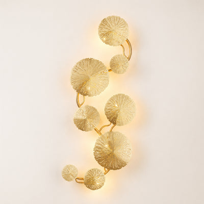 Sylira Metal Lotus Leaf Wall Sconce
