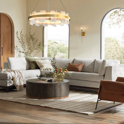 Calia Halo Alabaster Round Chandelier