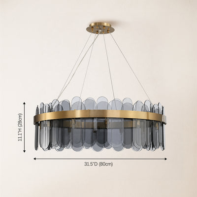 Prismora Glass Round Chandelier