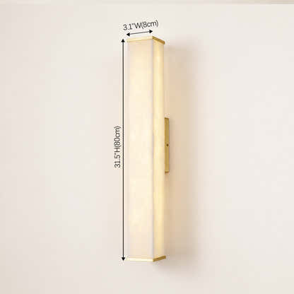 Valoria Alabaster Rectangular Wall Sconce