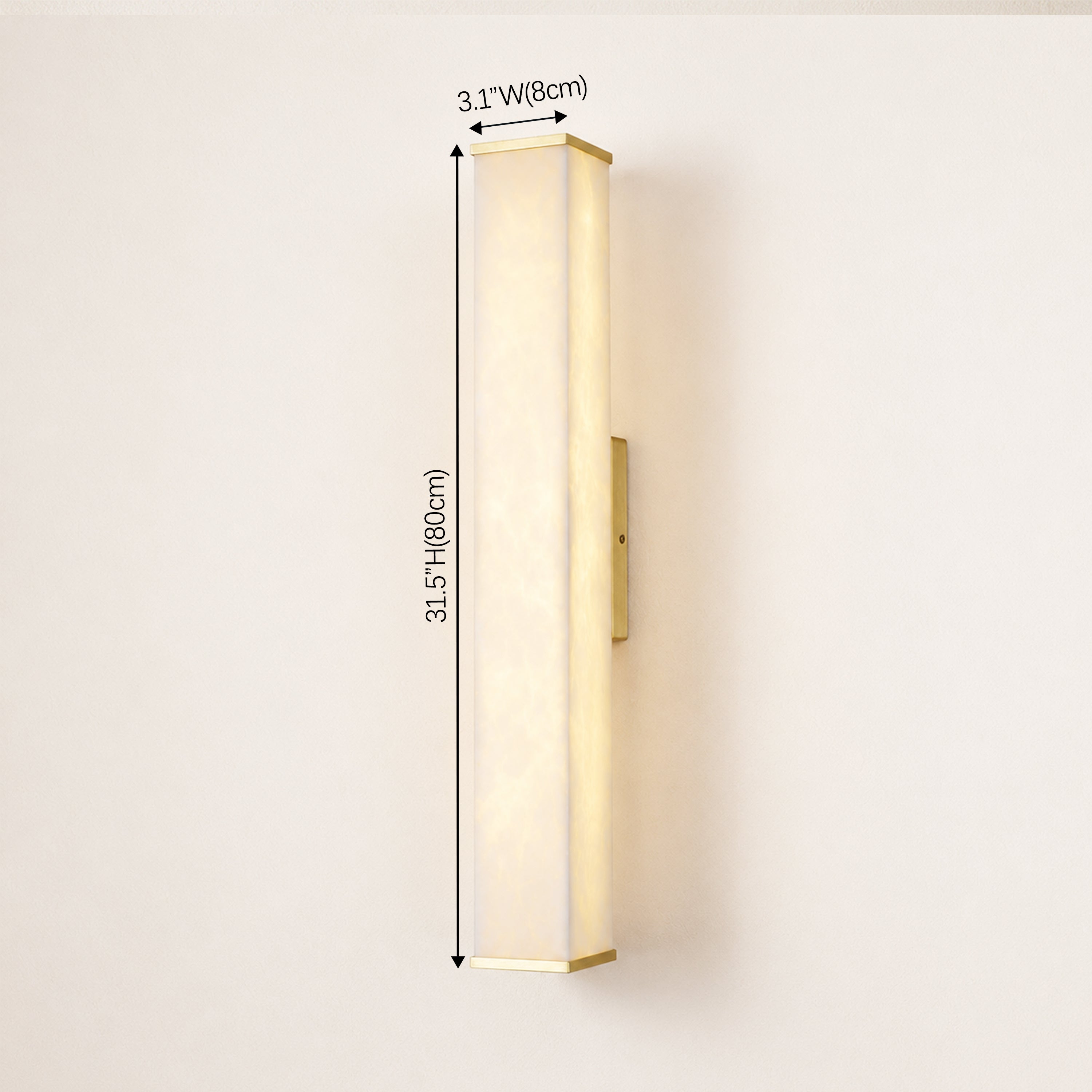 Valoria Alabaster Rectangular Wall Sconce