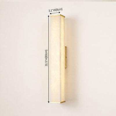 Valoria Alabaster Rectangular Wall Sconce