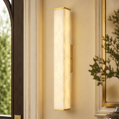 Valoria Alabaster Rectangular Wall Sconce
