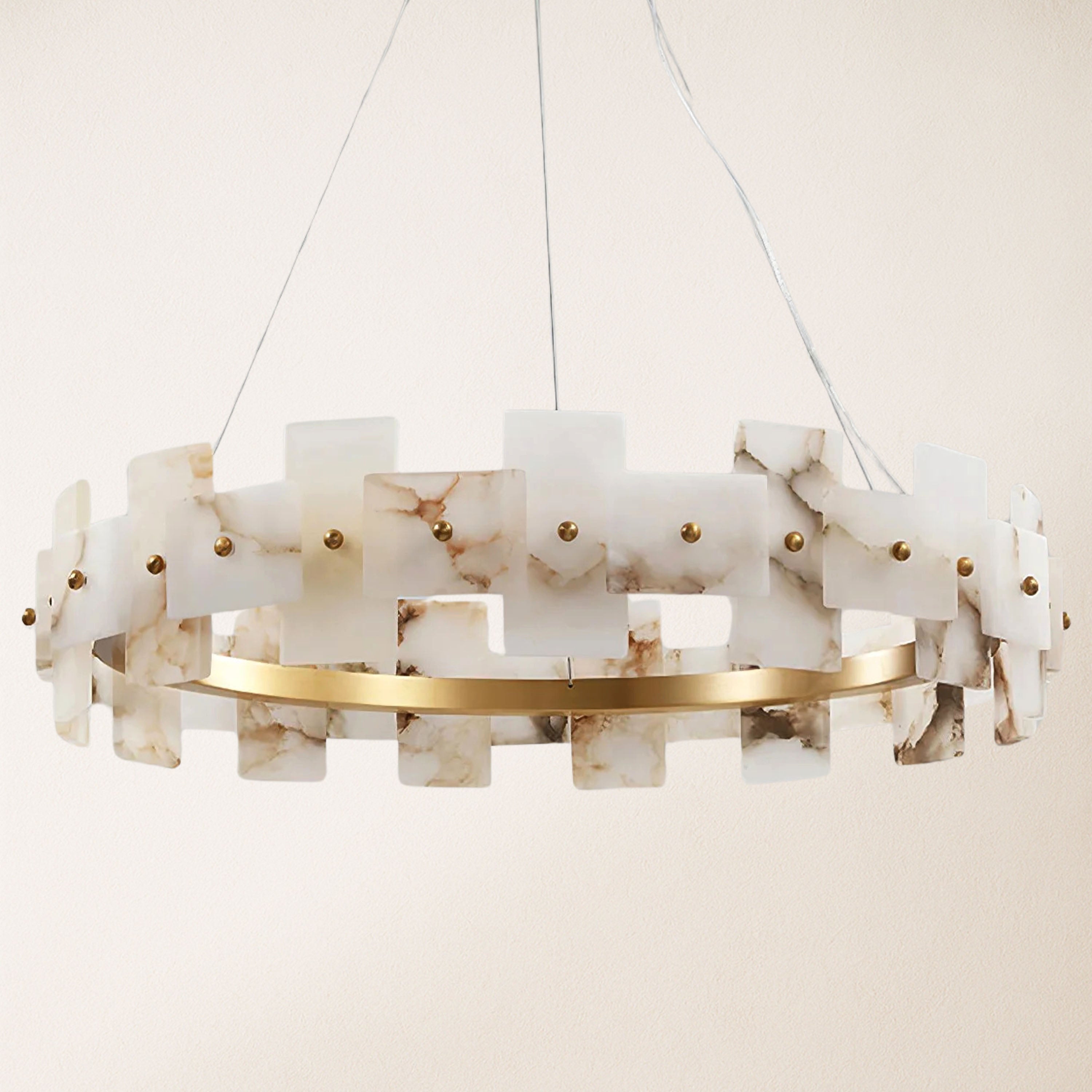 Calia Halo Alabaster Round Chandelier