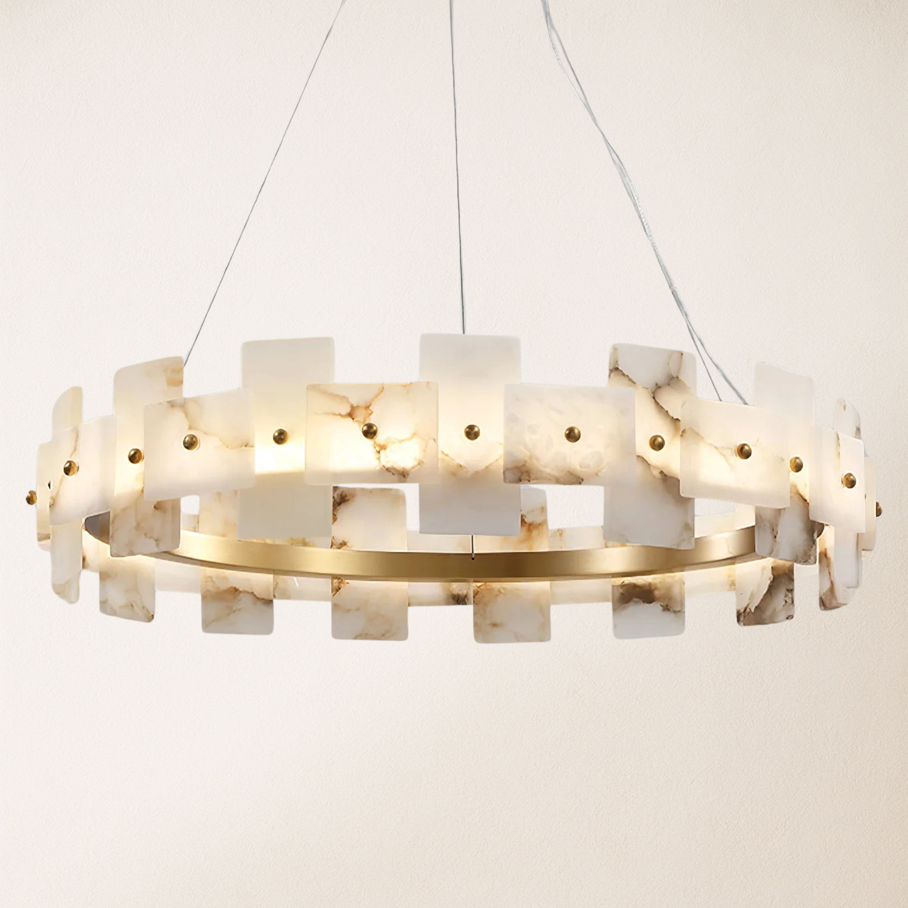 Calia Halo Alabaster Round Chandelier
