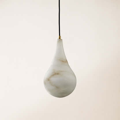 Ares Alabaster Modern Water-Drop Pendant 11cm