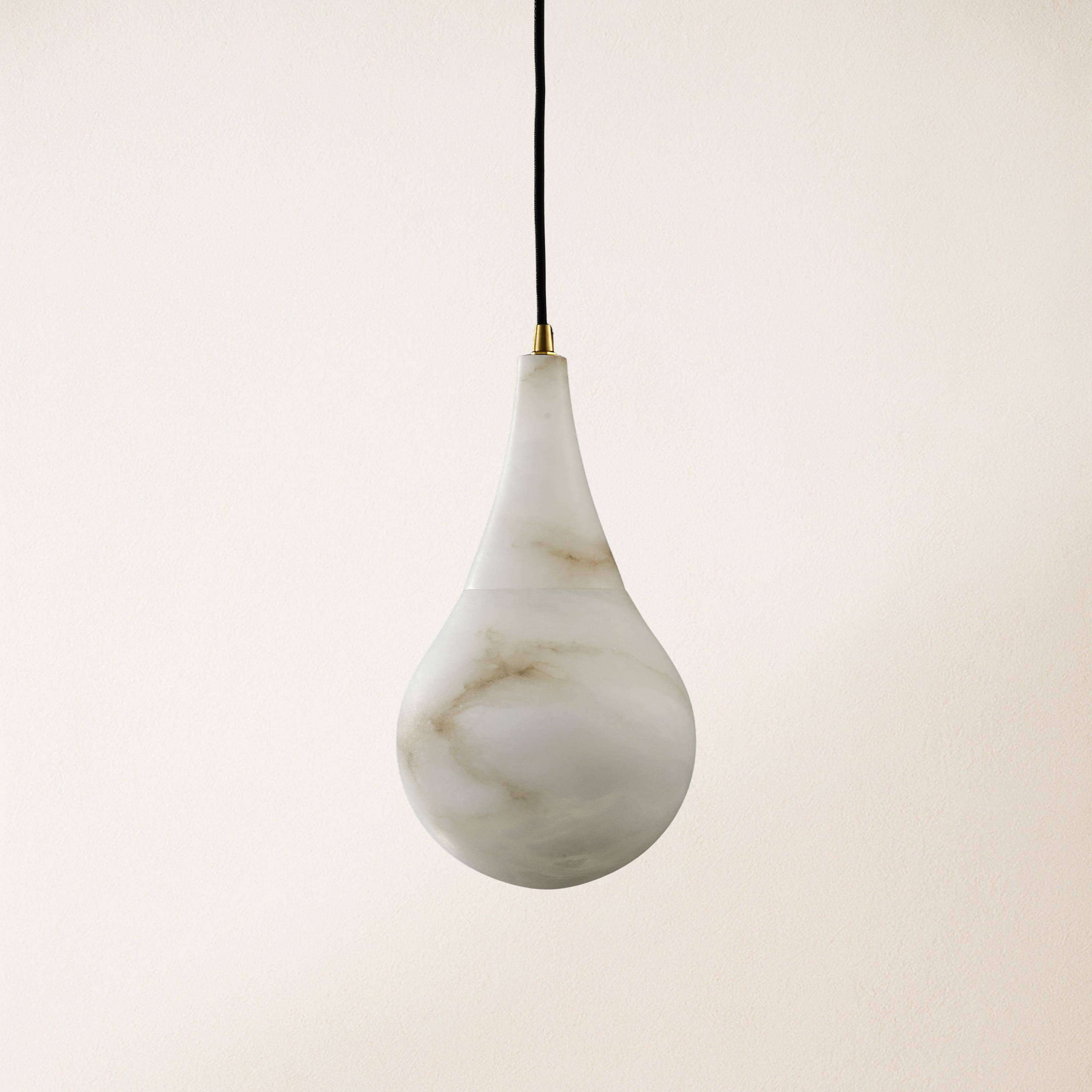 Ares Alabaster Modern Water-Drop Pendant 11cm