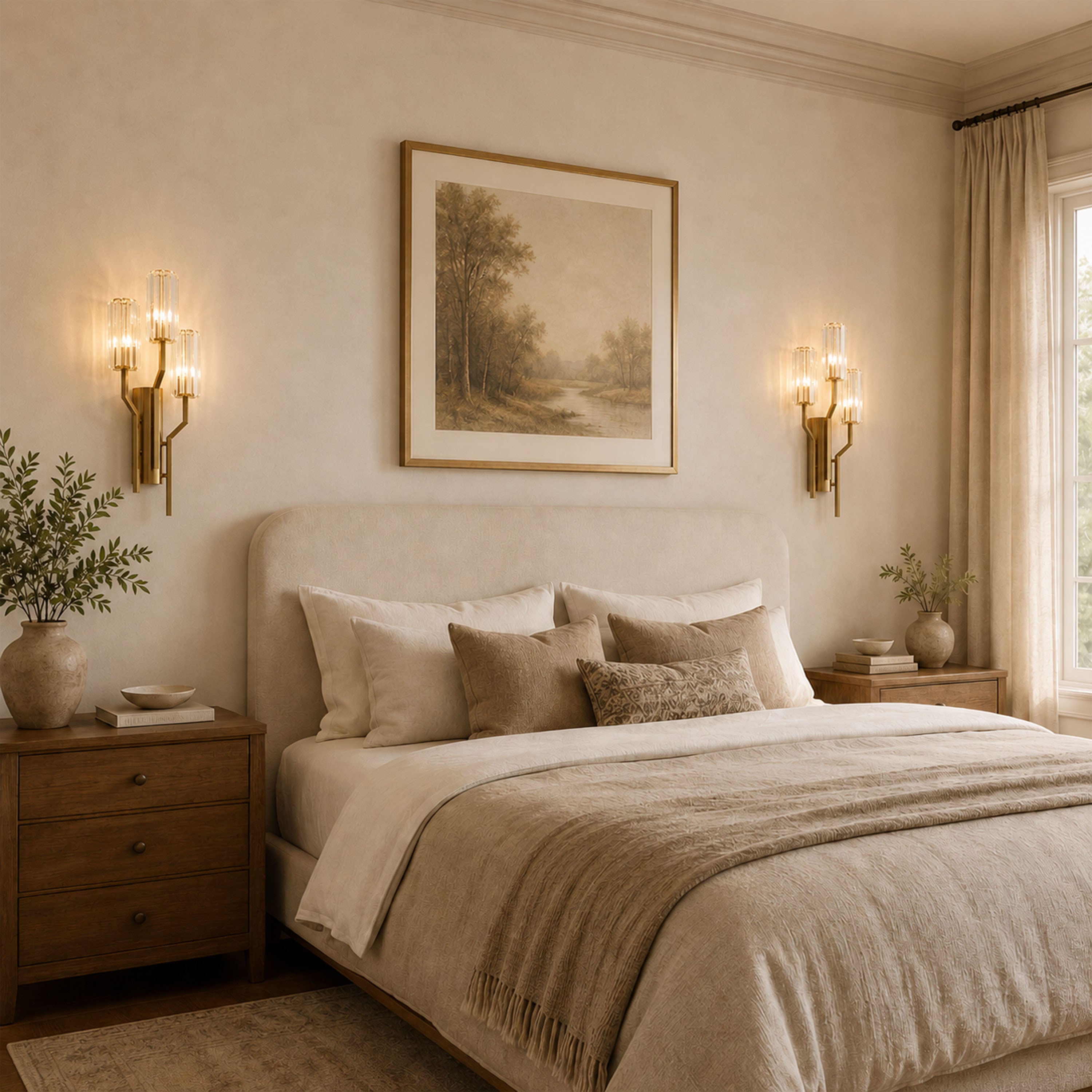 Zylia Crystal Cascading Wall Sconce