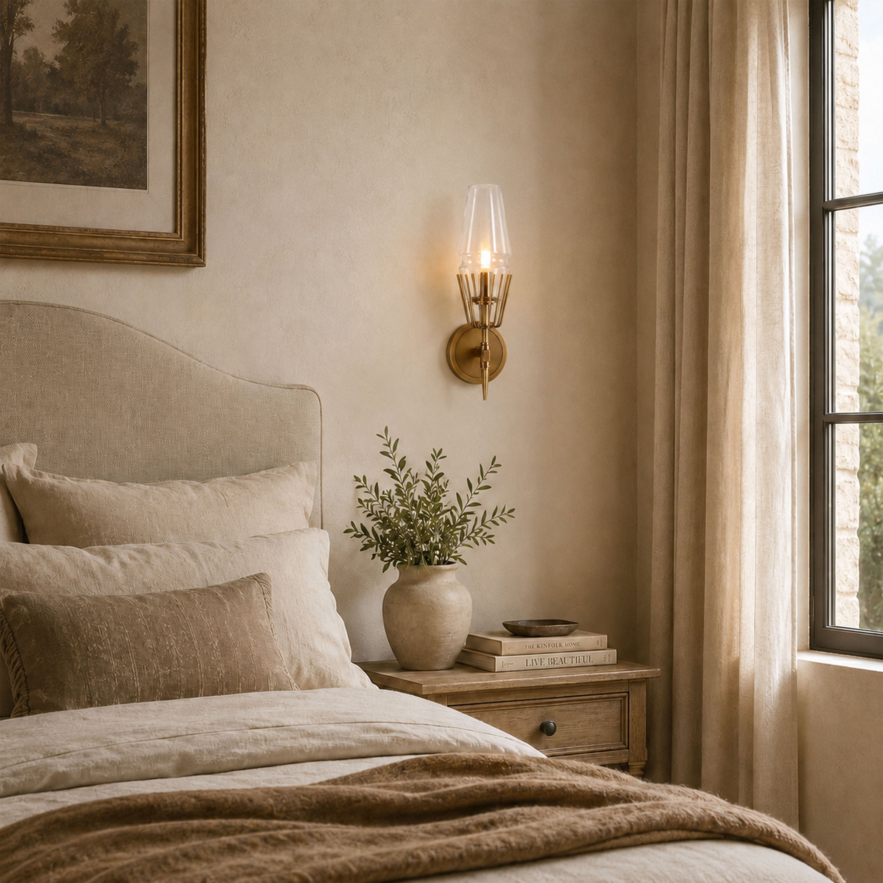 Astoria Glass 2 Light Wall Sconce