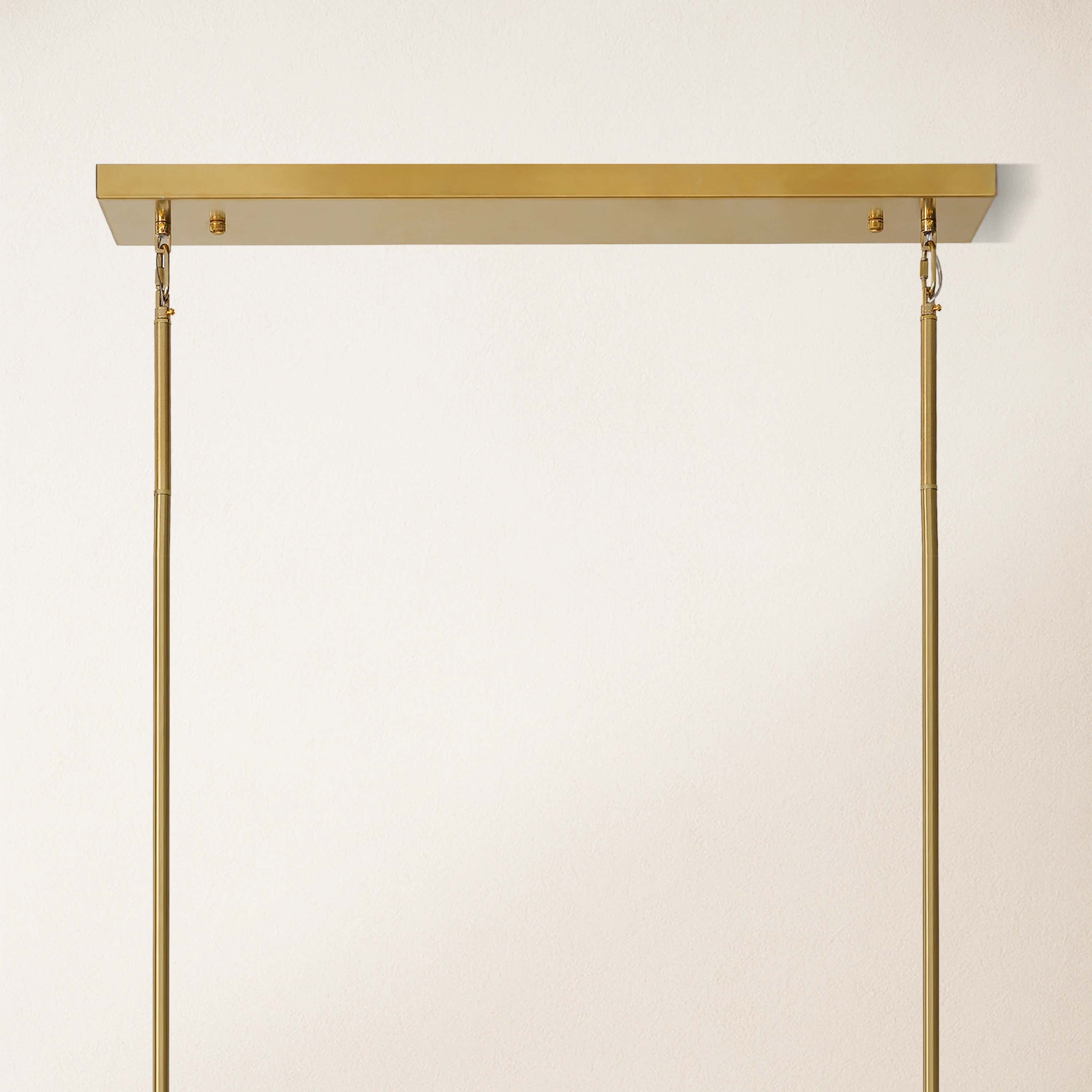 Solmare Alabaster Rectangular Chandelier 55"W