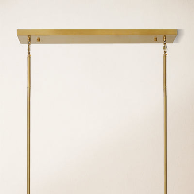 Solmare Alabaster Rectangular Chandelier 55"W