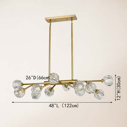 Parisian Crystal Linear Chandelier 122 cm L