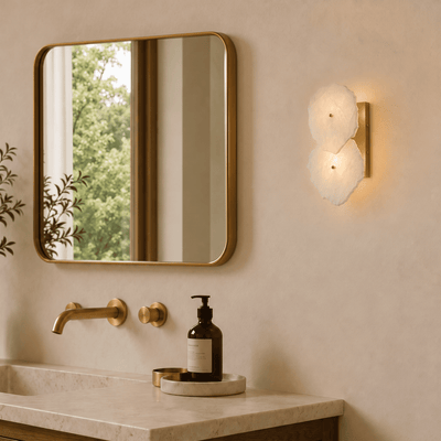 Moira Alabaster 2 Lights Wall Sconce