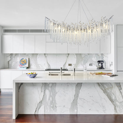 Snow Tree Branches Linear Chandelier 140cm L