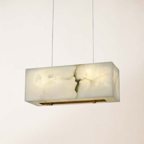 Dave Alabaster Cuboid Dining Room Chandelier 45 cm L