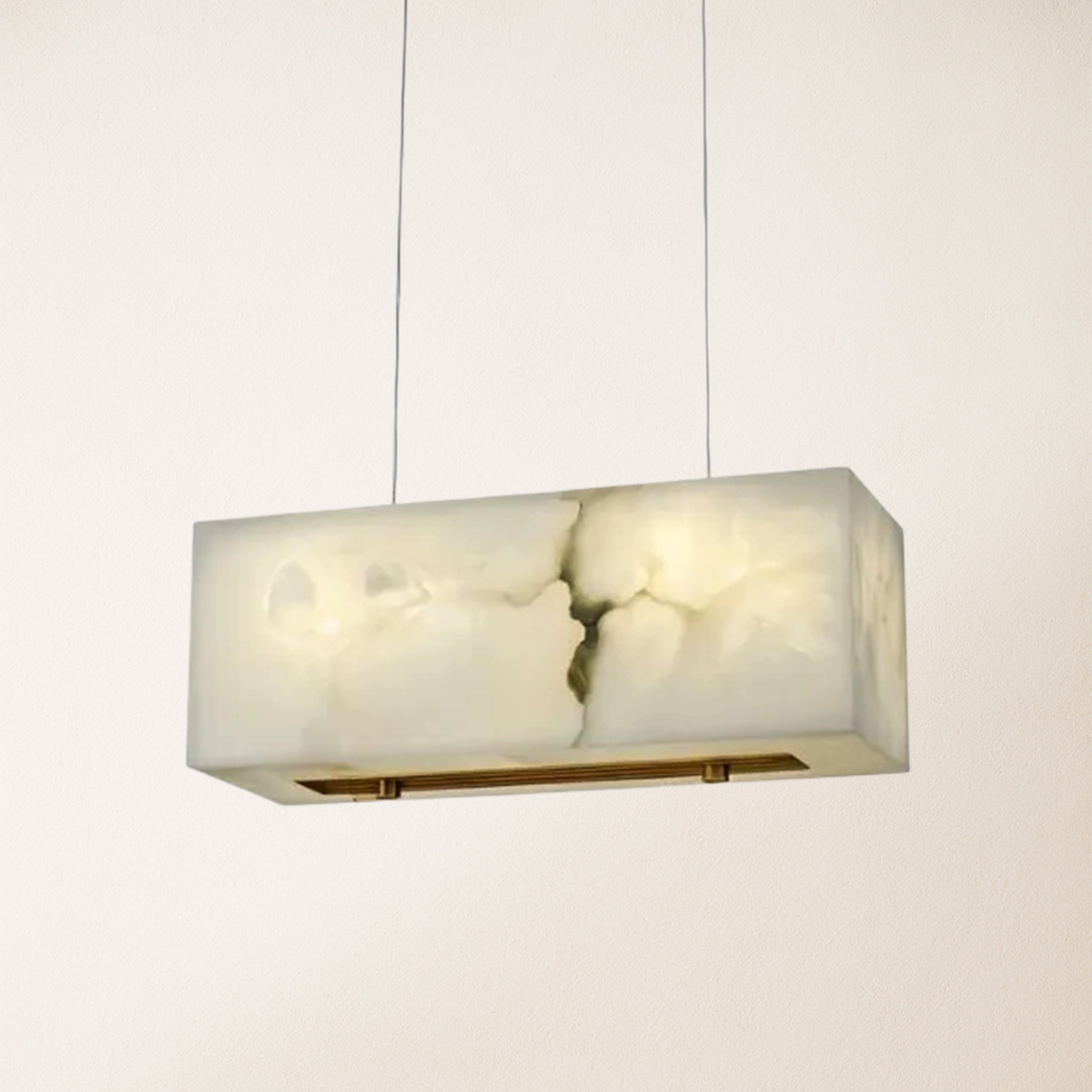 Dave Alabaster Cuboid Dining Room Chandelier 45 cm L