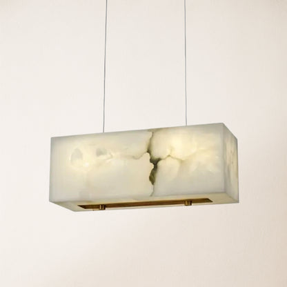 Dave Alabaster Cuboid Dining Room Chandelier 45 cm L