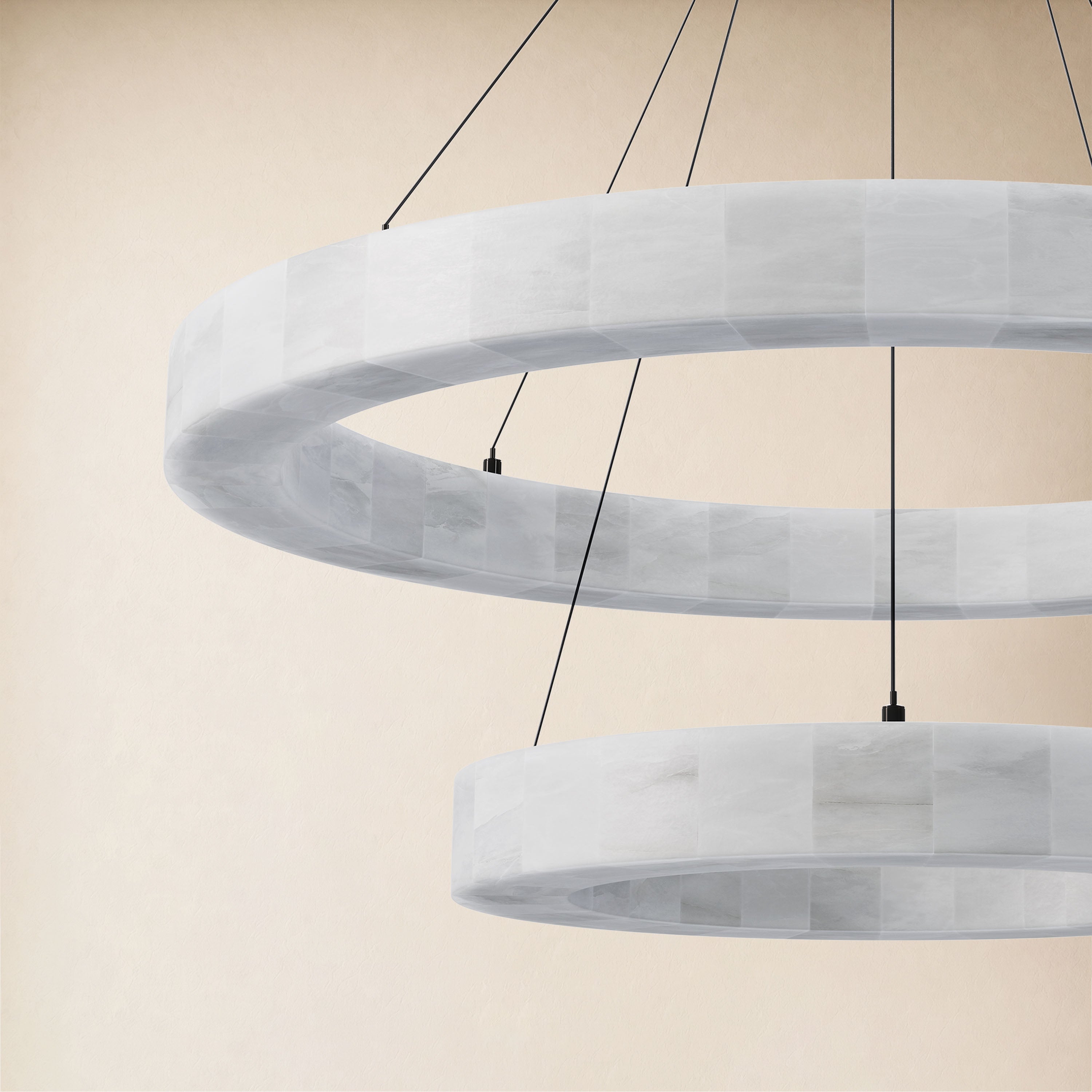 Soluna Alabaster 2 Tiered Custom Round Chandelier