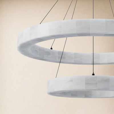Soluna Alabaster 2 Tiered Custom Round Chandelier