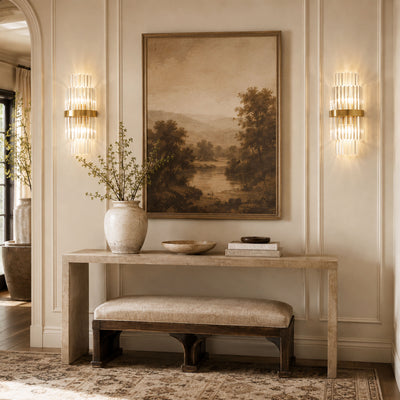 Oryana Crystal Icicle 2-Tier Wall Sconce 7.9"