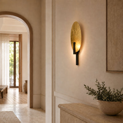 Solveta Metal Hammered Oval Wall Sconce