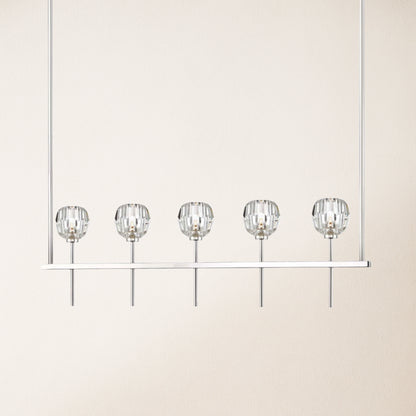 Parisian Crystal Linear Chandelier 117 cm L