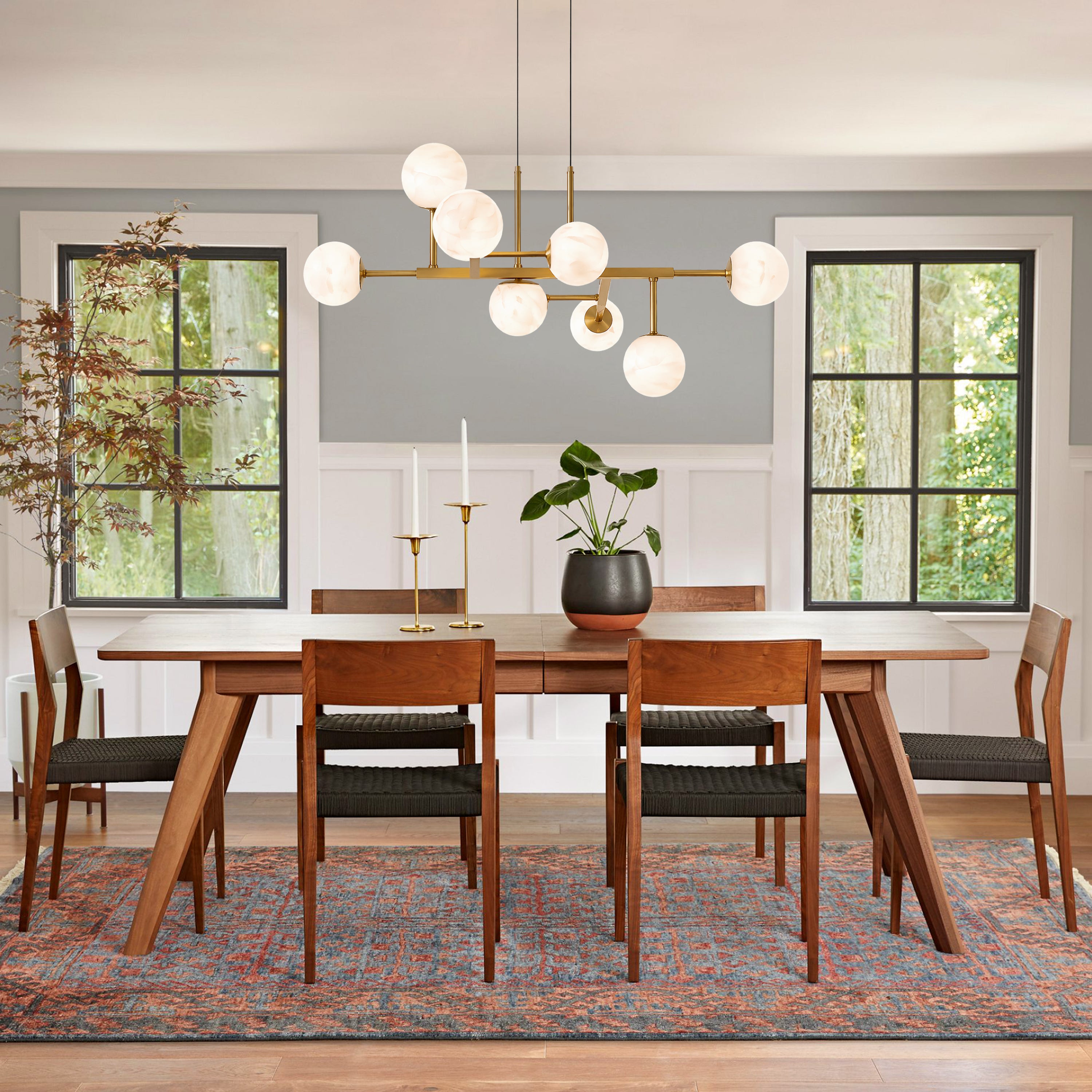 Velorium Alabaster Linear Chandelier