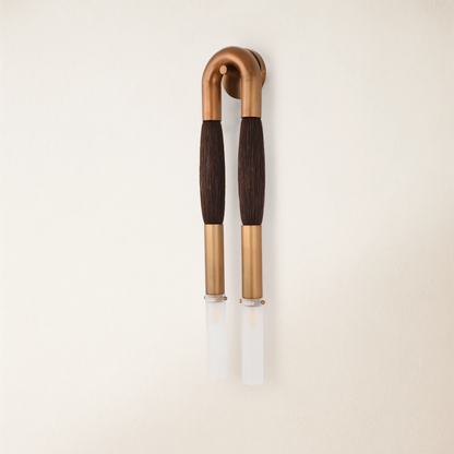 Horsehair Solid Brass Wall Sconce 30''H