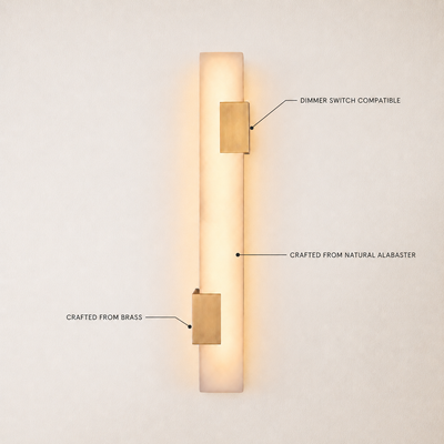 Caelia Alabaster Linear Wall Sconce