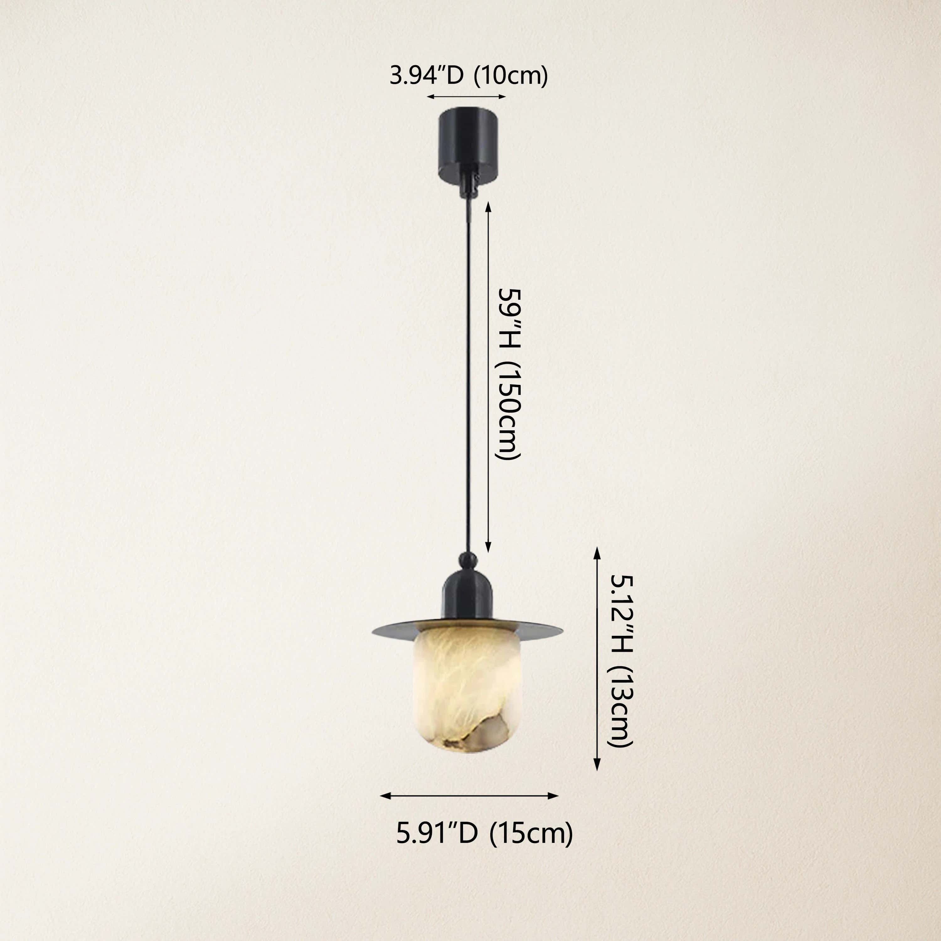 Bloom Alabaster Grace Pendant 15cm H