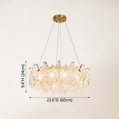Veliora Layered Glass Chandelier