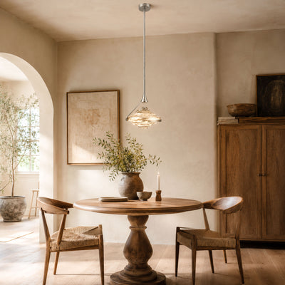 Rivelia Glass Wavy Pendant Light