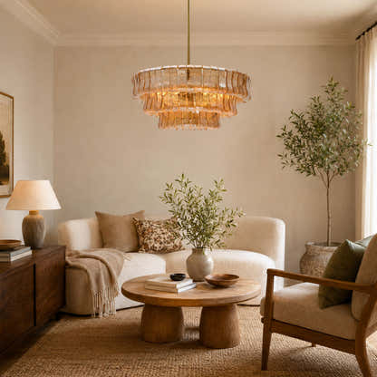 Wlass Art Glass Round Chandelier