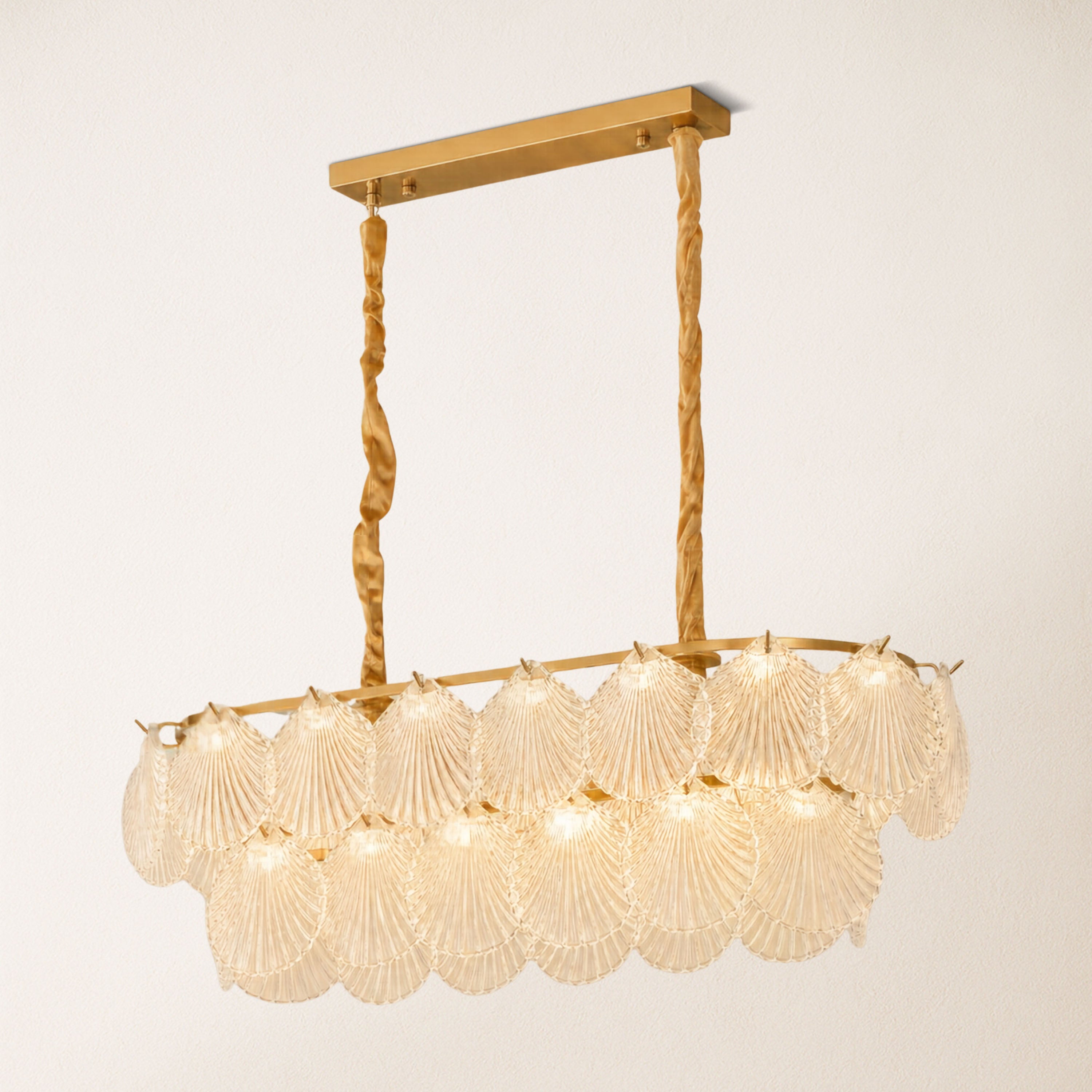 Marivelle Luxury Shell Glass Chandelier