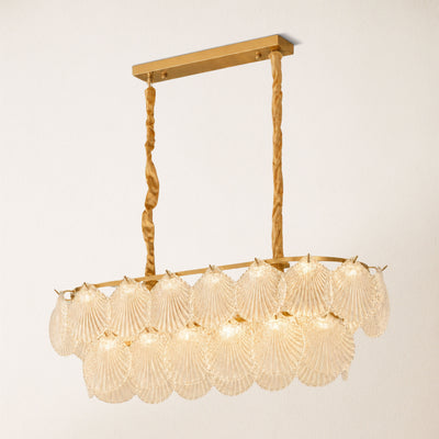 Marivelle Luxury Shell Glass Chandelier