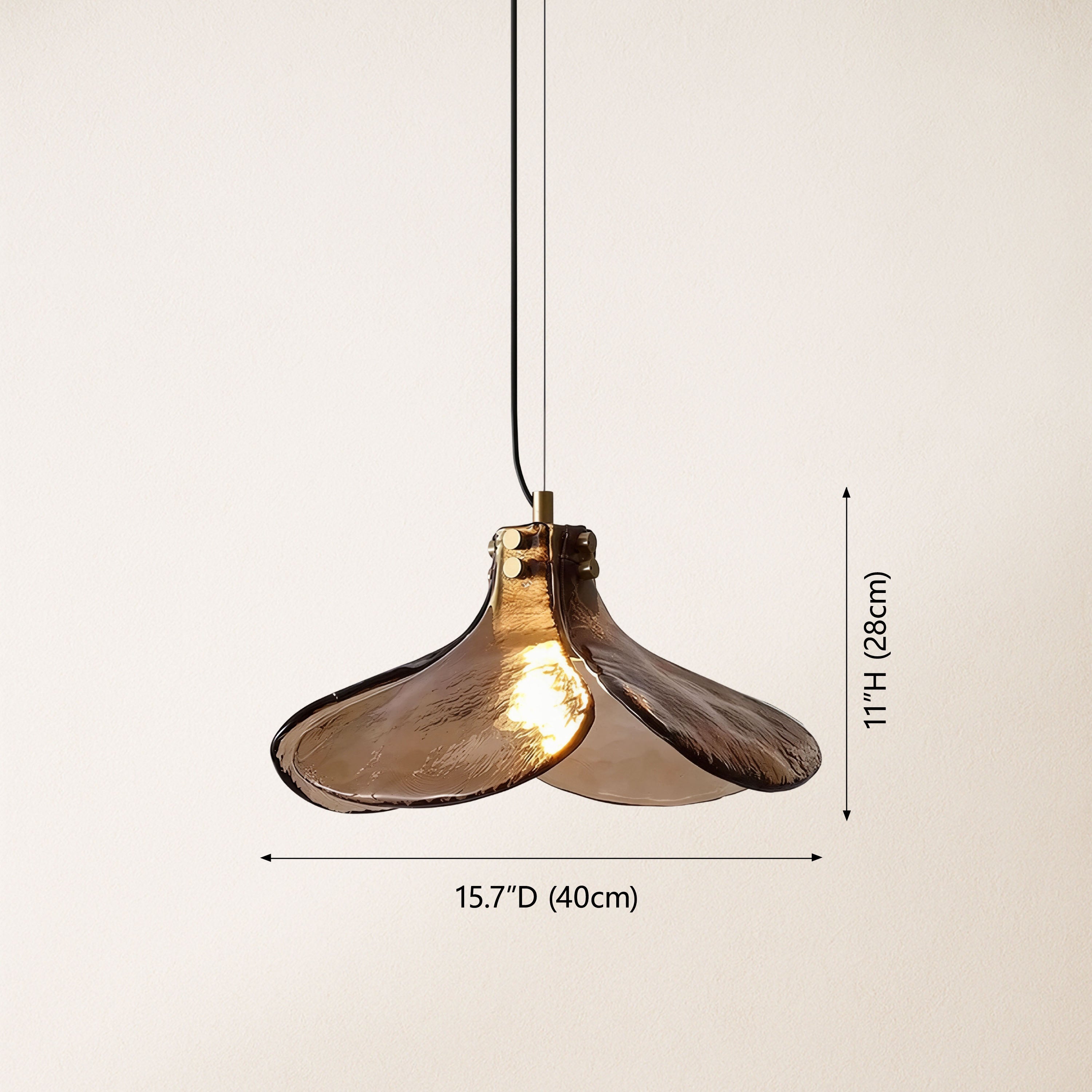 Eora Amber Glass Pendant Light