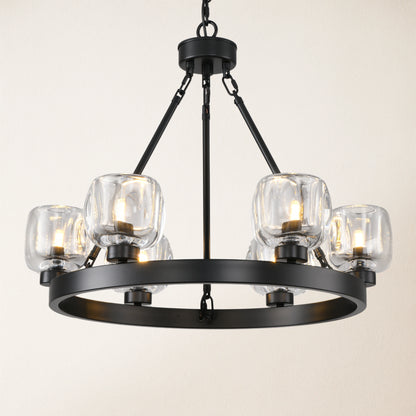 Vellum Round Chandelier 61cm D