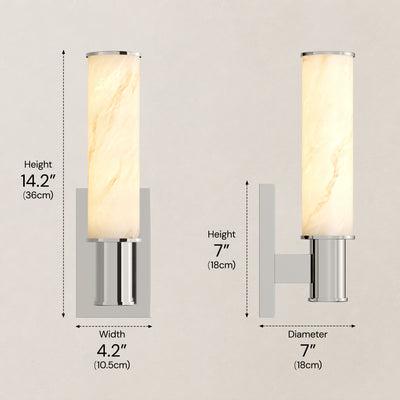 Nuvarelle Resin Single Cylinder Wall Sconce 14.2"H