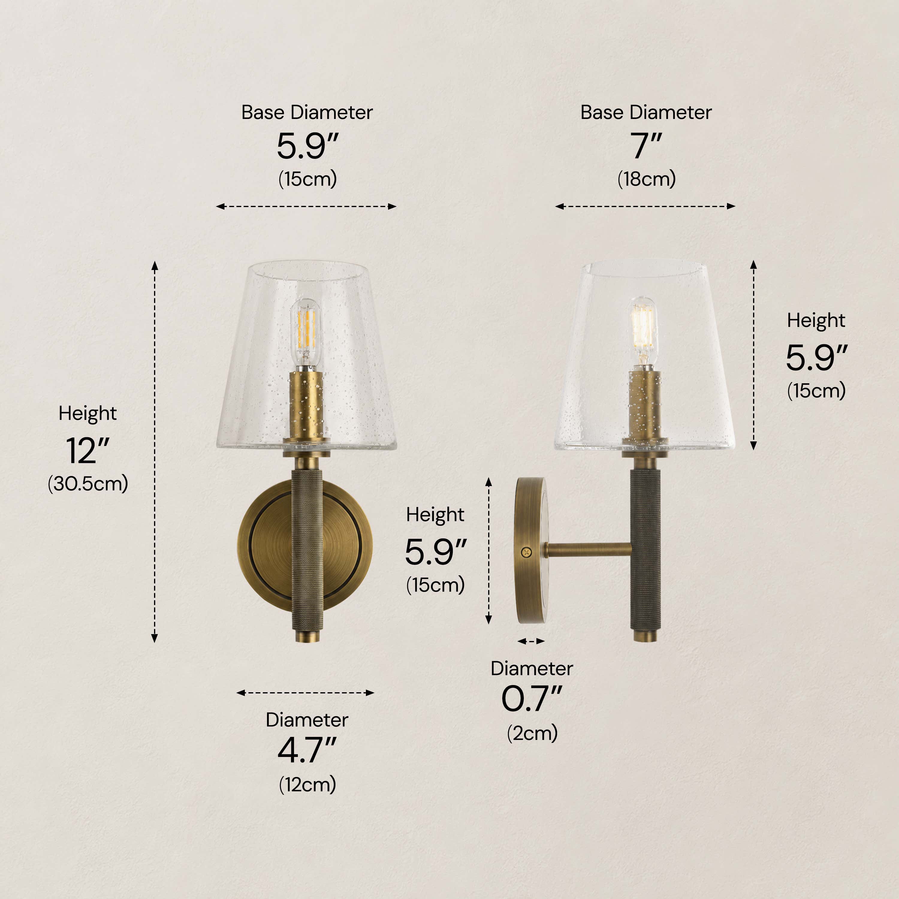 Evora Bubble Glass Wall Sconce