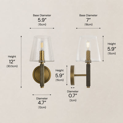Evora Bubble Glass Wall Sconce
