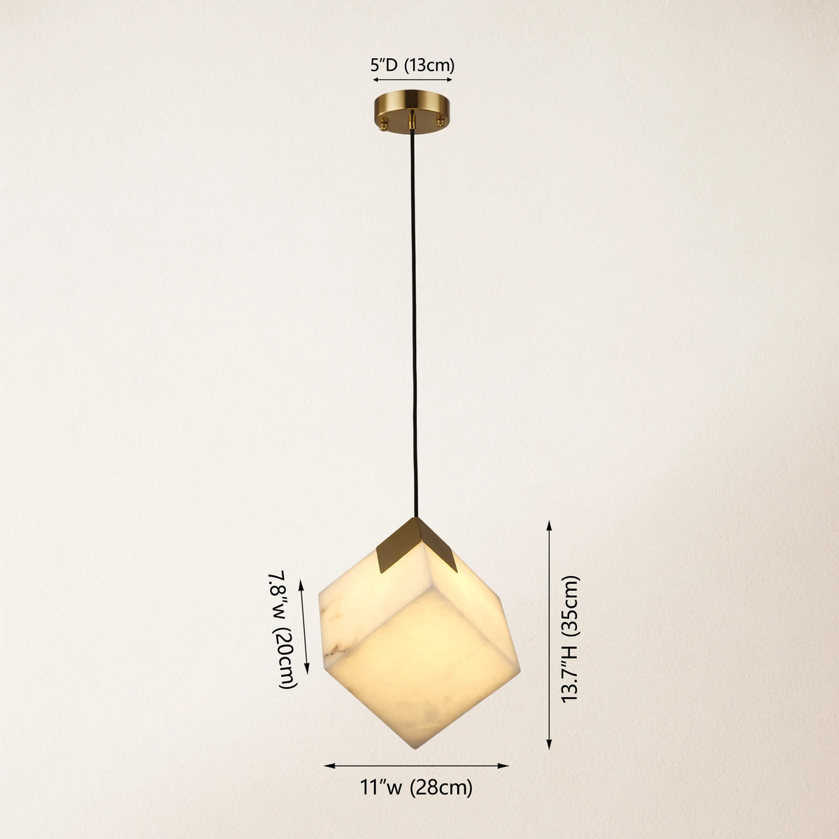 Dave Alabaster Pendant Light 10cm D