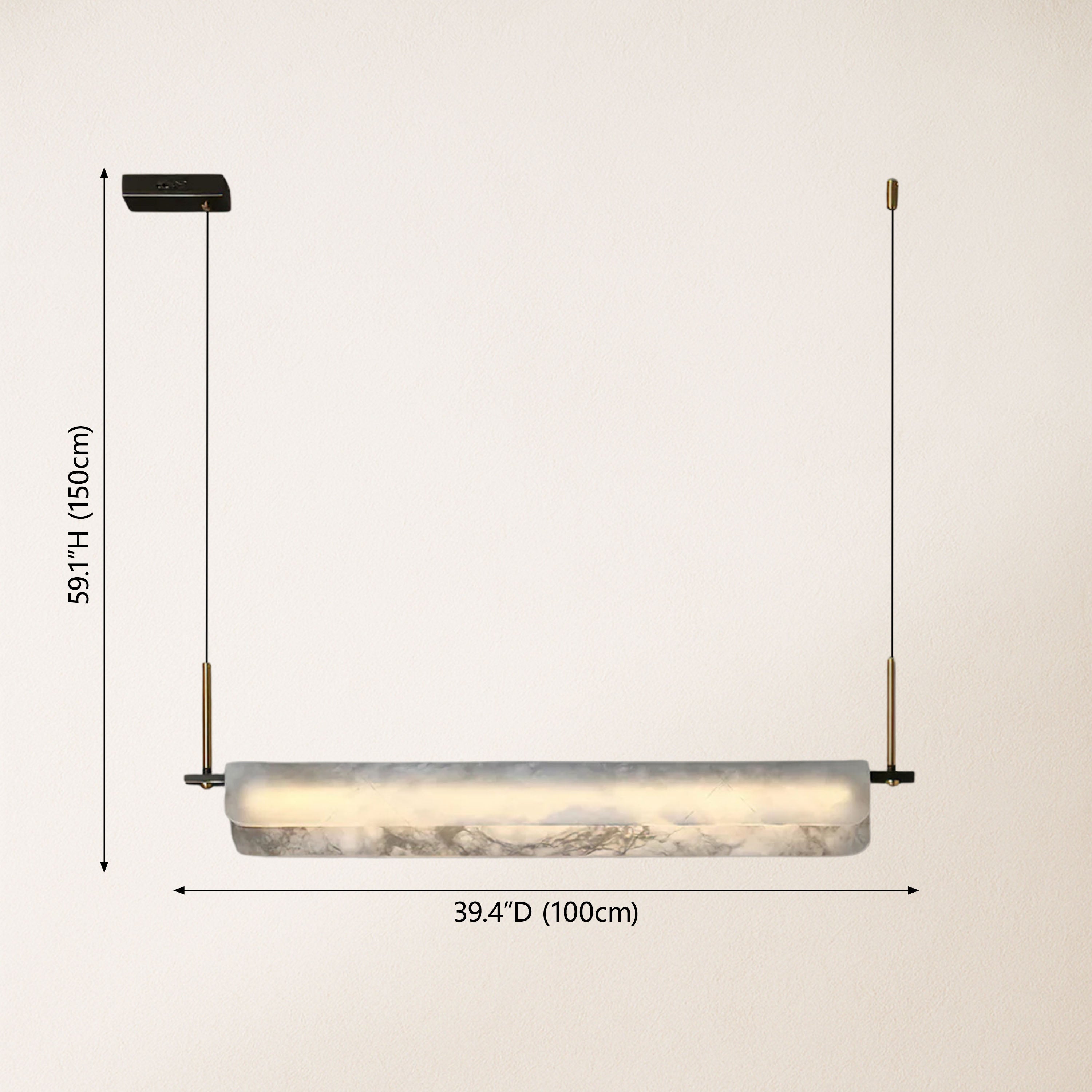 Seranova Alabaster Dining Linear Chandelier