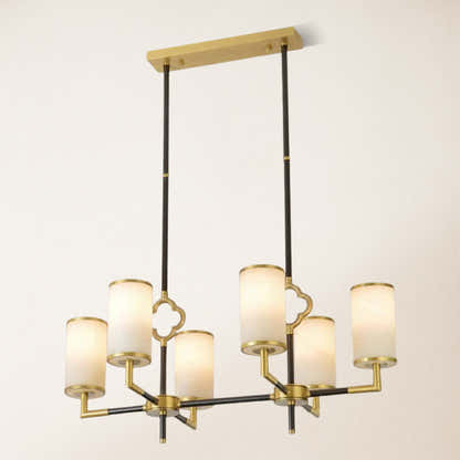 Moral Multi-layer Branda Alabaster Round chandelier 32"W#Finish_Gold