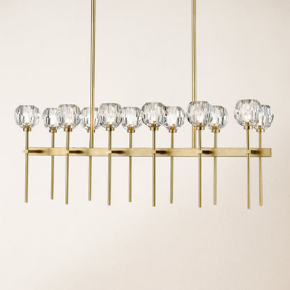 Parisian Crystal Double Linear Chandelier 122 cm L