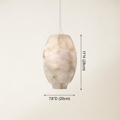 Dadaly Alabaster Lantern Small Art Round Pendant 20cm W